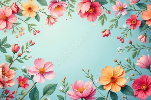 Small scale repeating floral motif, pastel hues, small scale, summer, delicate