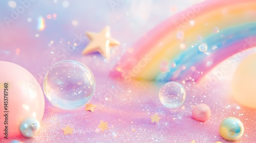 Glitter festive pastel pink background with blurred sparkles, Christmas, birthday or holiday background