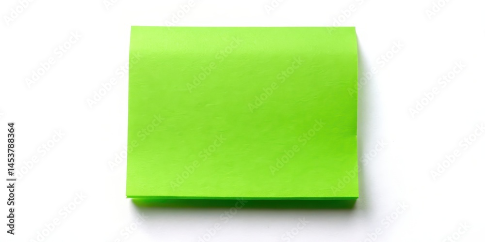green sticky note with daily tasks, office supply, planning, office supply, planning