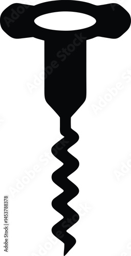 corkscrew on white background.eps