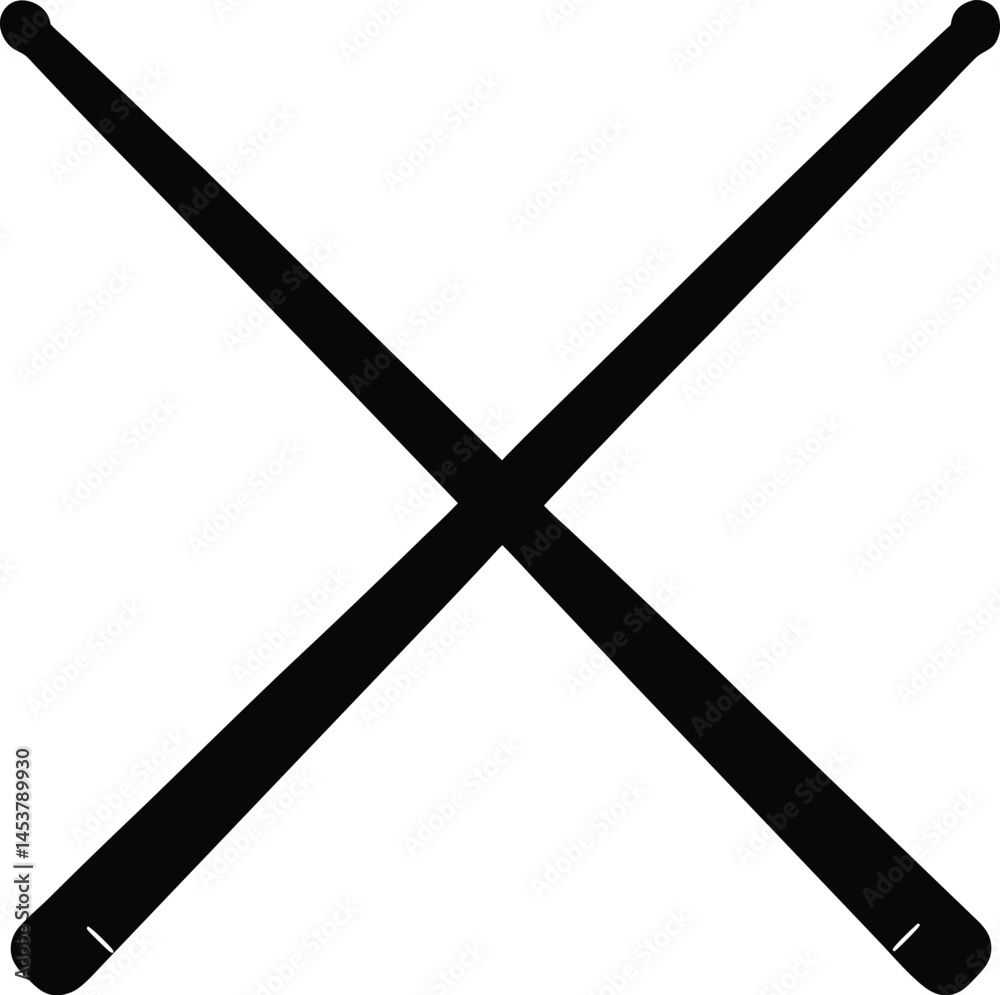 drumsticks crossed on white background drumsticks crossed on white background