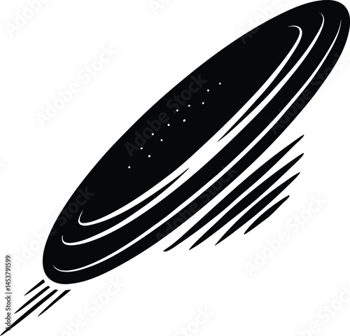 frisbee in mid air on white background  .eps