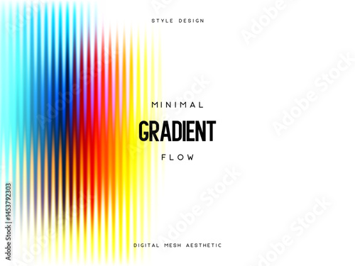 3d glassmorphism glass with iridescent colors on the white. Abstract gradient background. Corrugated trendy texture. Vector illustration.