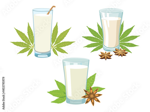 vector illustration of a turkish drink Rakı (Anise-Flavored Spirit)