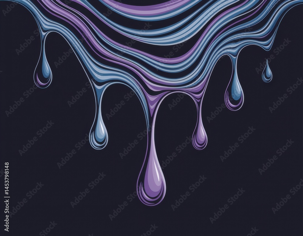 Abstract liquid art background with dripping paint effect in blue and purple color scheme design mental health Abstract liquid art background with dripping paint effect in blue and purple color scheme design mental health