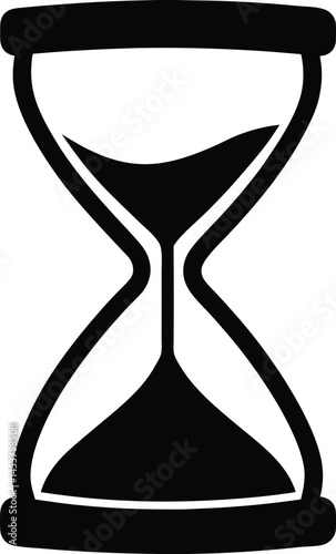 hourglass with sand on white background 