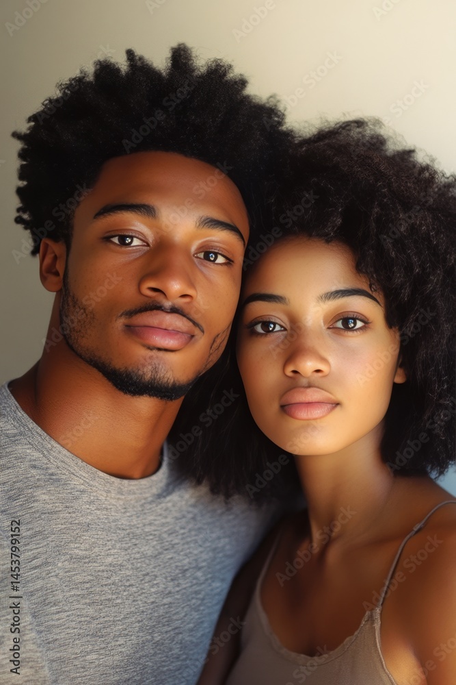 Two people posing for photo together.