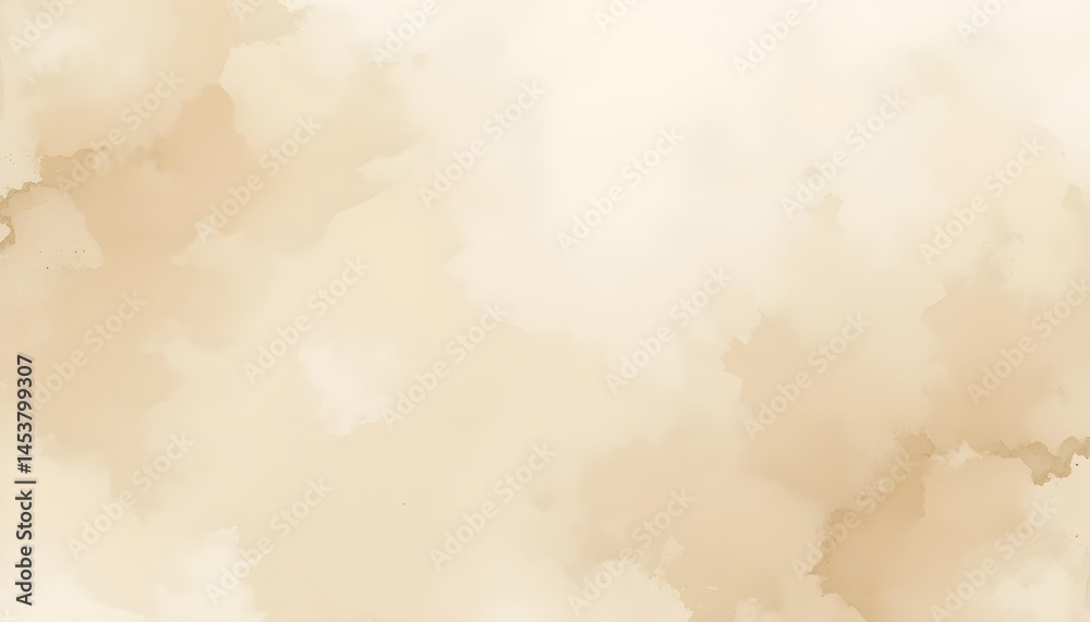 Obraz premium Soft Dreamy Beige Watercolor Background with Subtle Texture and Gentle Gradient for Calming and Serene Designs