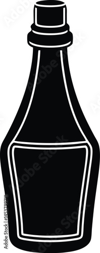 ketchup bottle on white background  .eps
