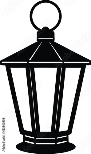 lantern light with glow on white background  .eps