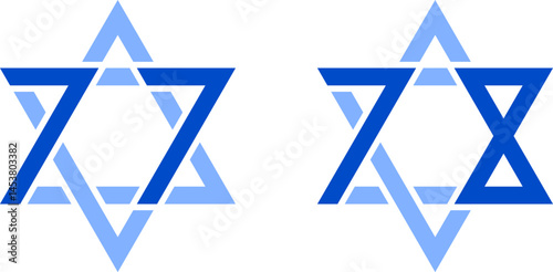 77 years of Israel Independence Day logo. 78 years of Israel Independence Day logo. Concept for Yom Haatzmaut emblem. Vector illustration