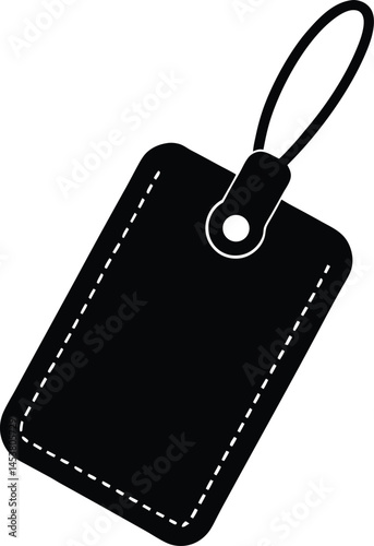 luggage tag on white background  