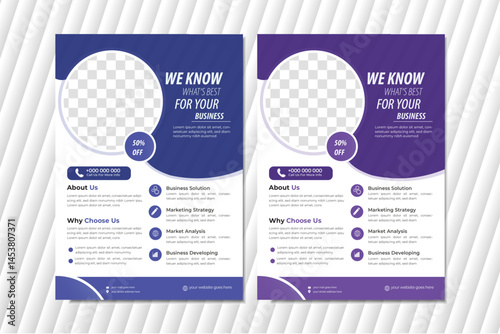 
a bundle of 2 templates of a4 flyer template, modern template and modern design, perfect for creative professional business 
