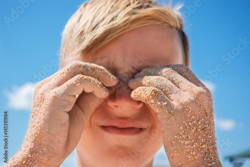 Photography Sandy Hands and Eyes The Discomfort of Beach Day Misadventures and Seaside Blund