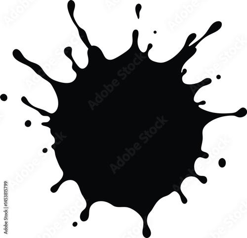 paint splash on canvas on white background  .eps