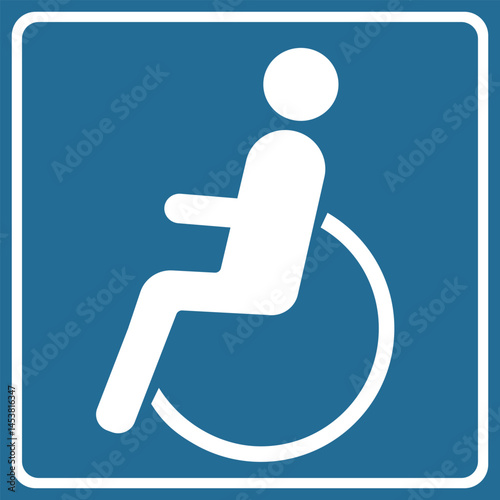 Disabled Handicap Icon . Invalid symbol . Vector illustration