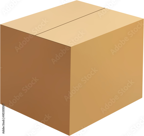 cardboard box isolated on white