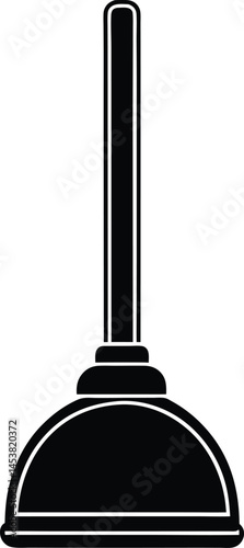 plunger on white background  .eps