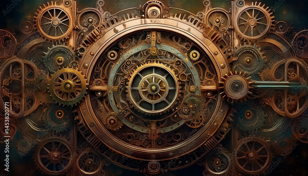 Obraz premium old clock mechanism