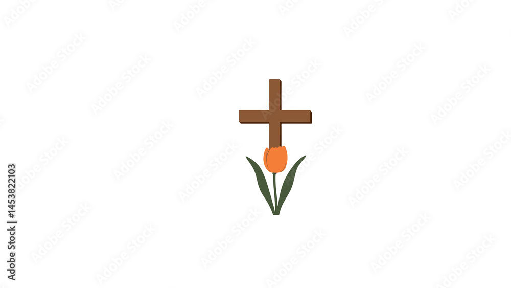 Obraz premium religious easter cross 