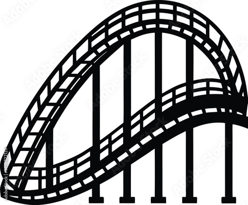 roller coaster on white background 