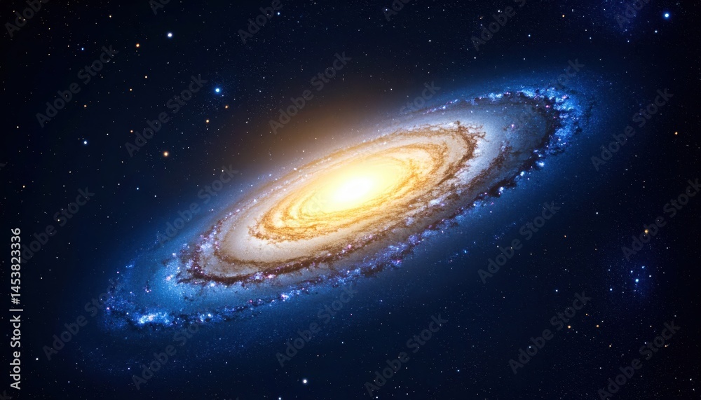 Naklejka premium Deep Space Galaxy and Outer Space Backgrounds with Stars, Planets, Nebulae, and Copy Space — Perfect for Sci-fi, Astronomy and Futuristic Projects