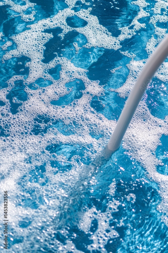 A cleaning tool for pool surfaces with a hose attachment.