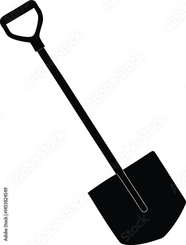 snow shovel on white background.eps