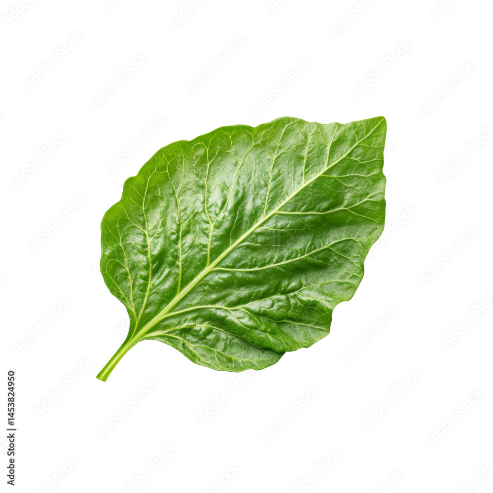 Single Vibrant Green Leaf Isolated on Black Background Single Vibrant Green Leaf Isolated on Black Background