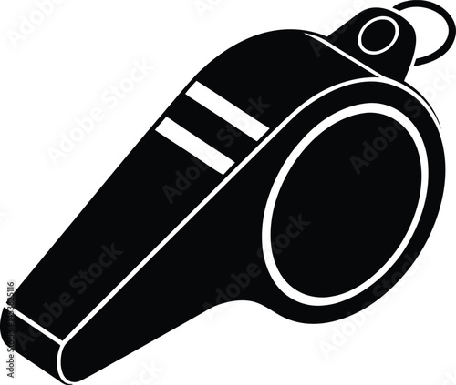 sports whistle on white background.eps