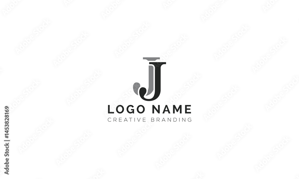 Minimalist JJ Logo for Branding and Identity. Minimalist JJ Logo for Branding and Identity.
