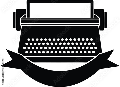 typewriter ribbon on white background  