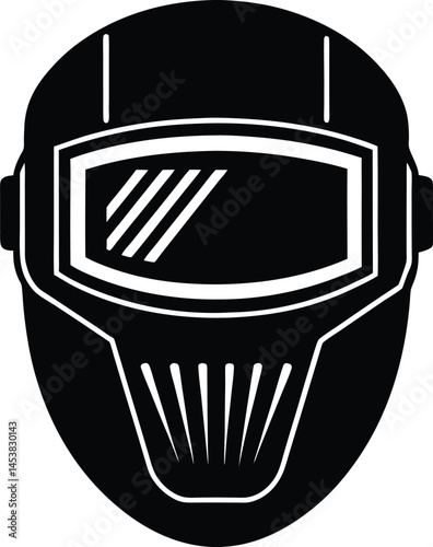 welding mask on white background 