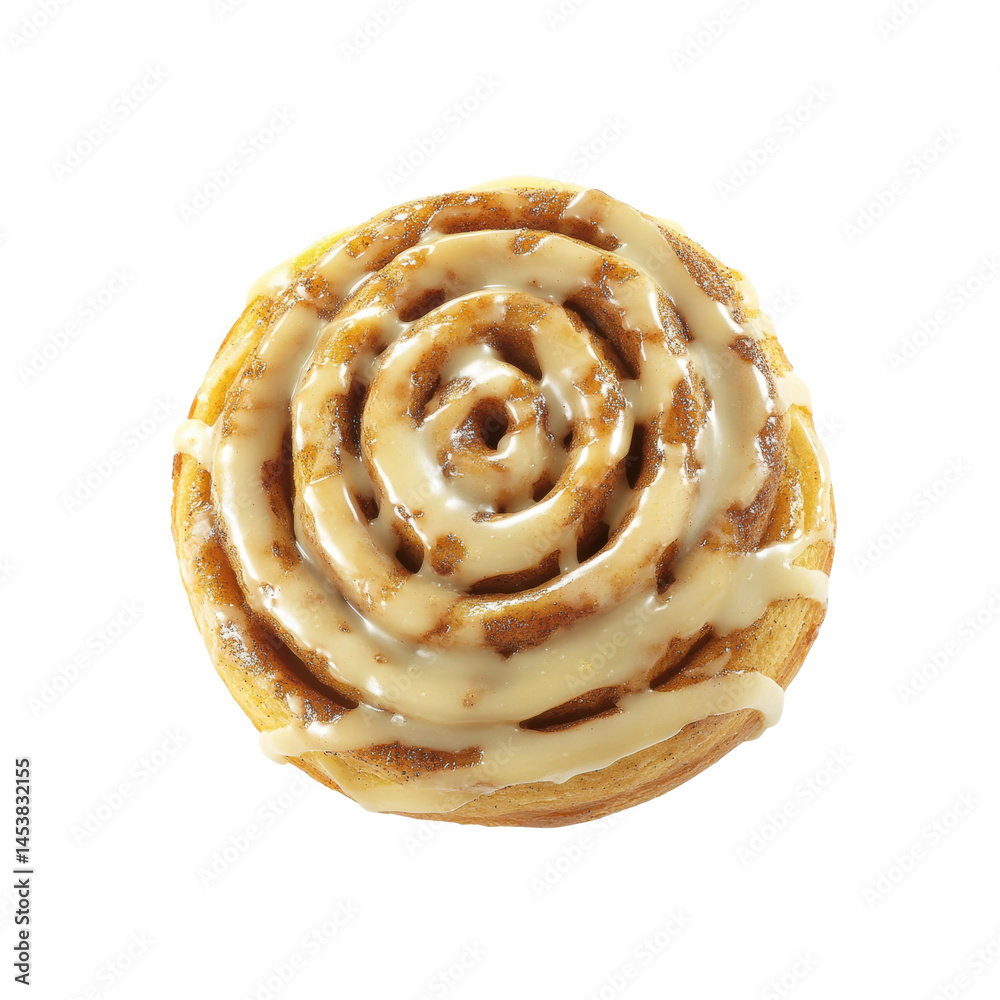 Fototapeta premium Delicious Glazed Cinnamon Roll Pastry