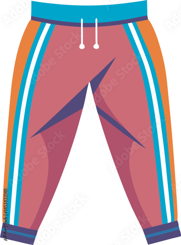 A stylish jogger pant vector art illustration showcasing modern casualwear, perfect for fashion designs, branding, advertising, and digital creative projects.