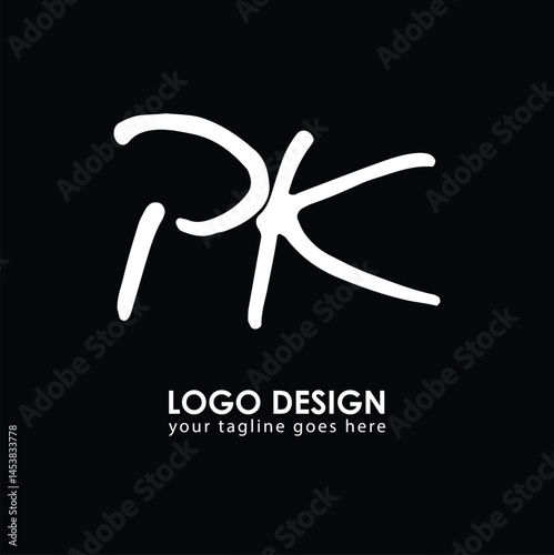 PK PK Logo Design, Creative Minimal Letter PK PK Monogram