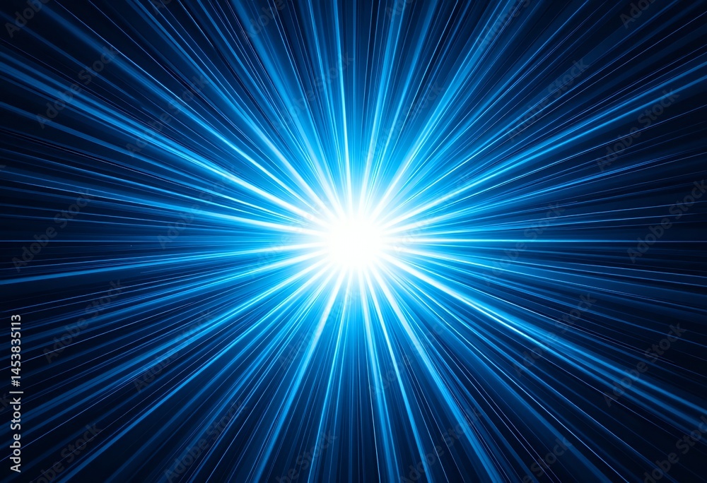 Fototapeta premium Radiant Azure Illumination: A Mesmerizing Display of Light and Depth