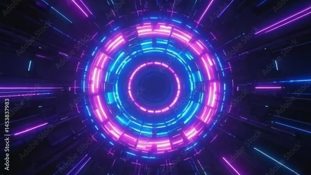 Abstract Neon Light Tunnel with Vibrant Color Streaks, Cyberpunk Aesthetic, Dynamic Motion Blur, Glowing Energy Lines, Psychedelic Wormhole, Sci-Fi Background, 3D Render, video download. Abstract Neon Light Tunnel with Vibrant Color Streaks, Cyberpunk Aesthetic, Dynamic Motion Blur, Glowing Energy Lines, Psychedelic Wormhole, Sci-Fi Background, 3D Render, video download.