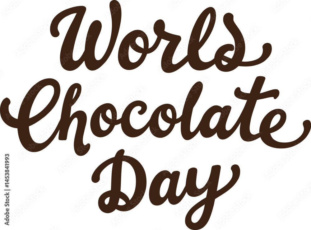 Happy Chocolate Day Typography Vector Art Illustration. Happy Chocolate Day Typography Vector Art Illustration.