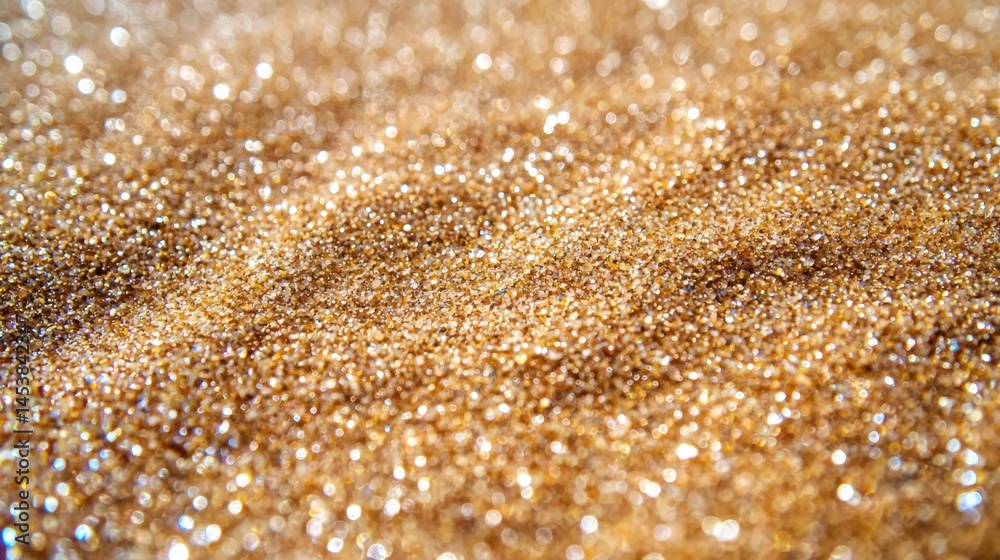 Sparkling gold glitter background with shimmering particles creating a festive and glamorous atmosphere Sparkling gold glitter background with shimmering particles creating a festive and glamorous atmosphere