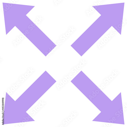 Expand Arrows Vector Icon, Flat Style Isolated Vector Icon.