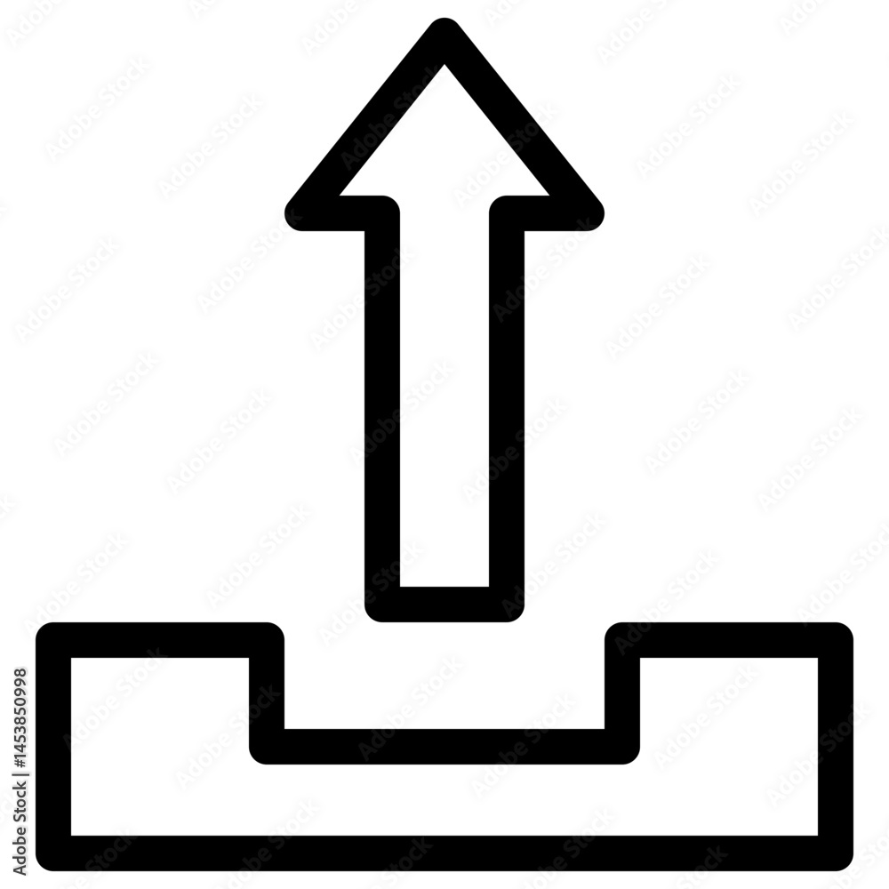 Upload, Uploading Vector Icon, Lineal Style Isolated Vector Icon. Upload, Uploading Vector Icon, Lineal Style Isolated Vector Icon.