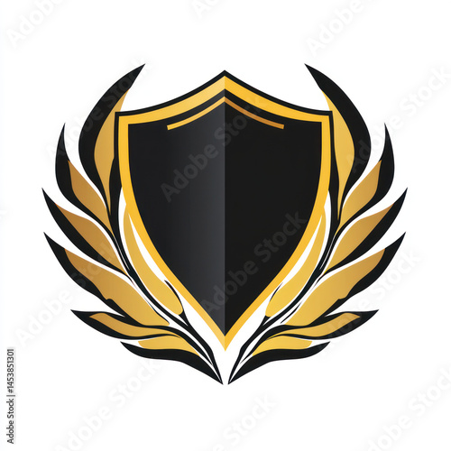 shield with laurel wreath