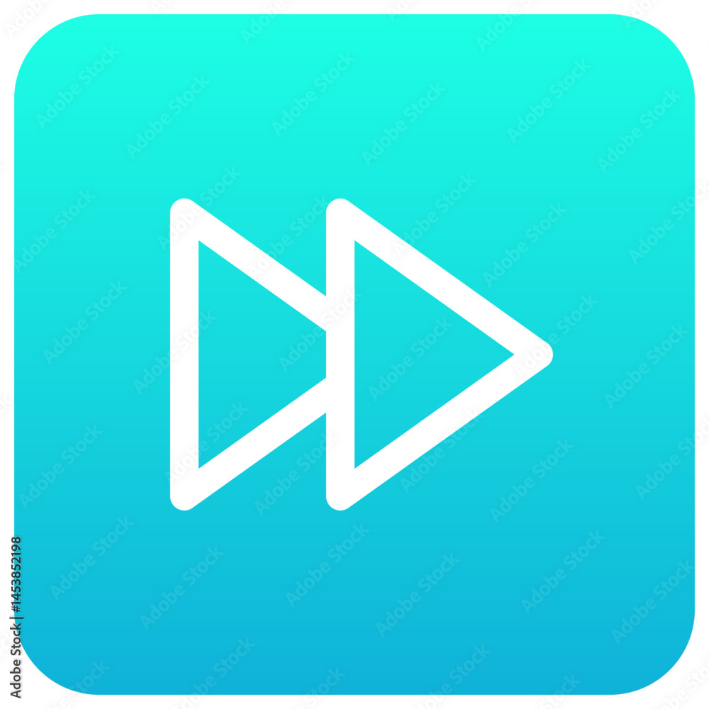 Next Button Vector Icon, Silhouette Gradient Style Isolated Vector Icon. Next Button Vector Icon, Silhouette Gradient Style Isolated Vector Icon.