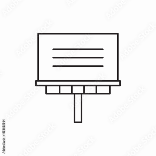 Billboard advertising icon vector sign