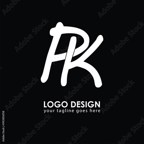 PK PK Logo Design, Creative Minimal Letter PK PK Monogram