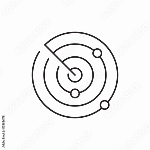 radar icon vector sign