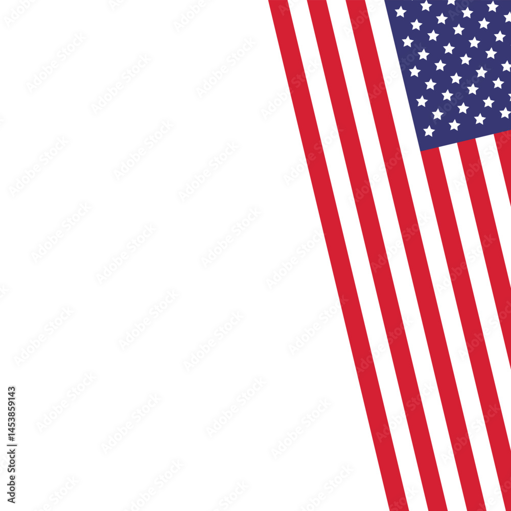 Fototapeta premium American flag. USA flag isolated on white background