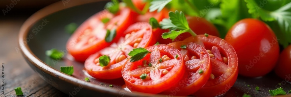Close-up of sliced verivorst, garnished with fresh herbs, close-up, food photography, plate Close-up of sliced verivorst, garnished with fresh herbs, close-up, food photography, plate