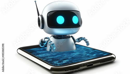 Wallpaper Mural Robot on smartphone mobile technology Torontodigital.ca